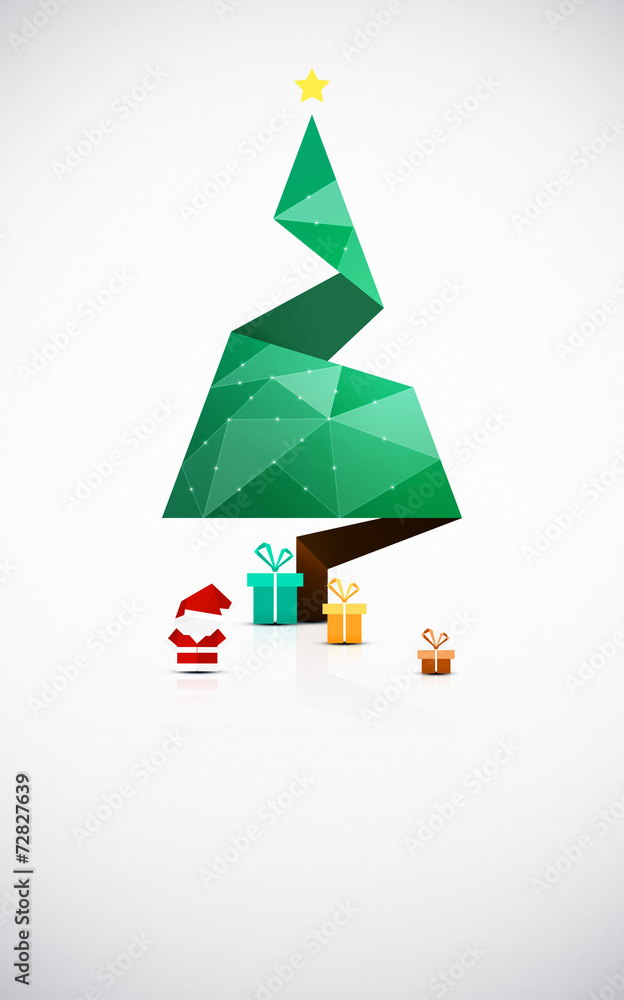 Kartka świąteczna w stylu origami Kartka świąteczna w stylu origami