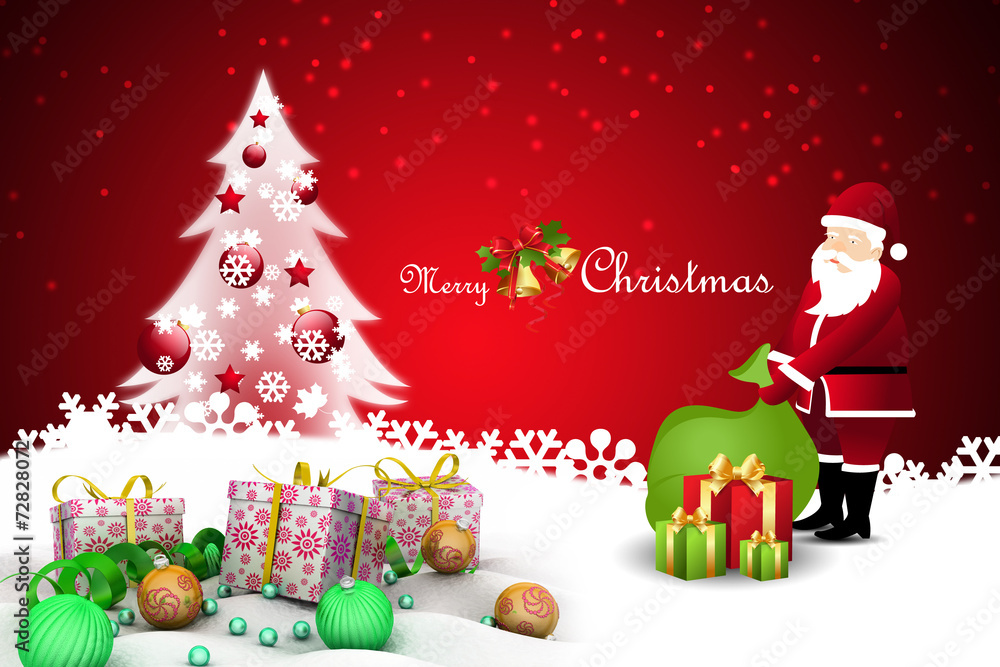 Christmas gift box with santaclaus Christmas gift box with santaclaus