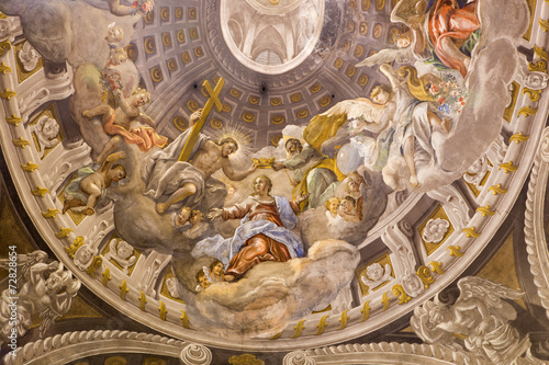 Trnava - baroque fresco of Coronation of Virgin Mary