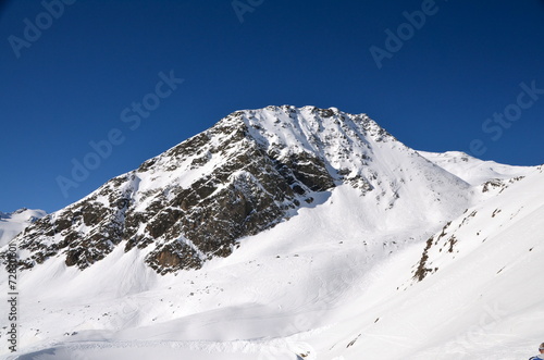 Alpine ski resort in S  lden in Otztal Alps  Tirol  Austria