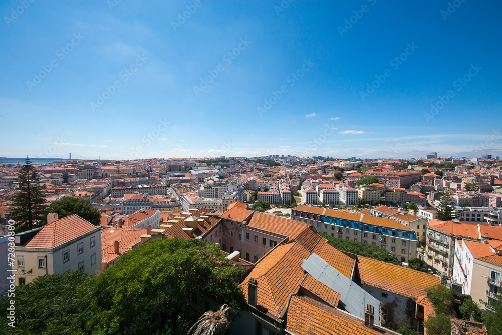Amazing view of Lisbon in Portuga