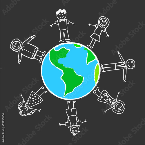 Happy People Around The World Peace Concept