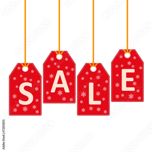 Christmas Sale Label. Vector.