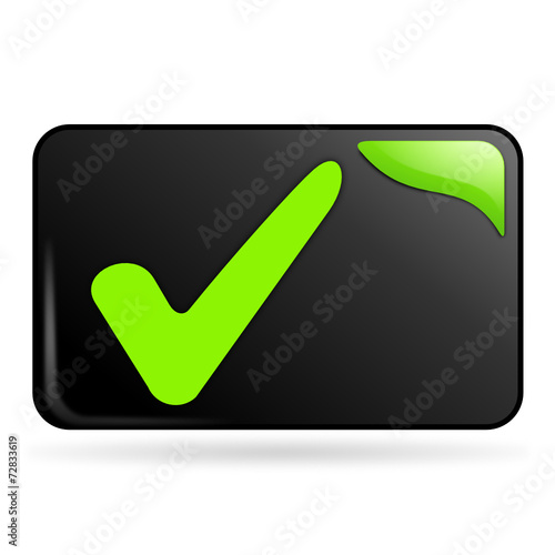 valider sur bouton web rectangle vert
