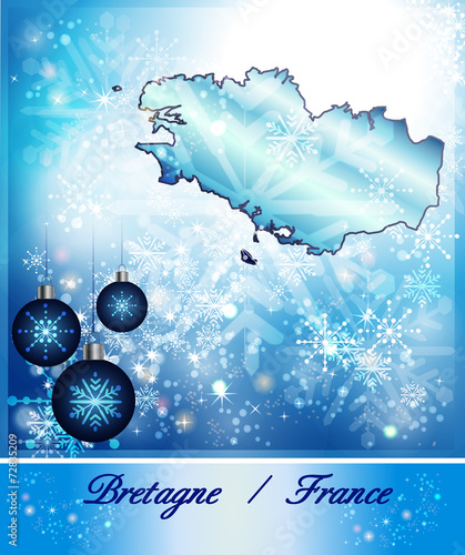 Karte der Bretagne