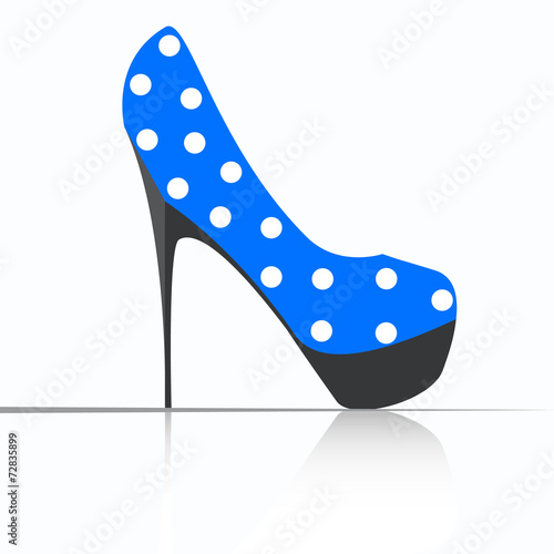 Elegant women high heel shoe vector isolated