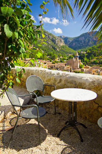 Beautiful view of Valldemossa city, Mallorca, Spain photo