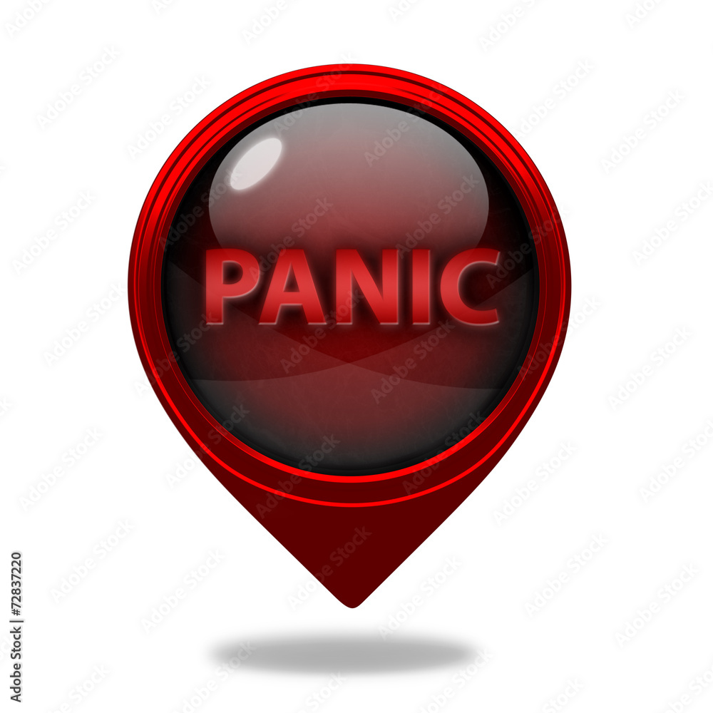 panic pointer icon on white background panic pointer icon on white background