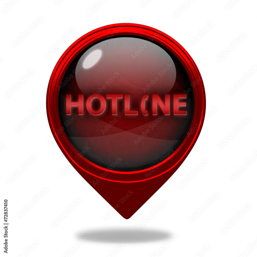 Hotline pointer icon on white background Hotline pointer icon on white background