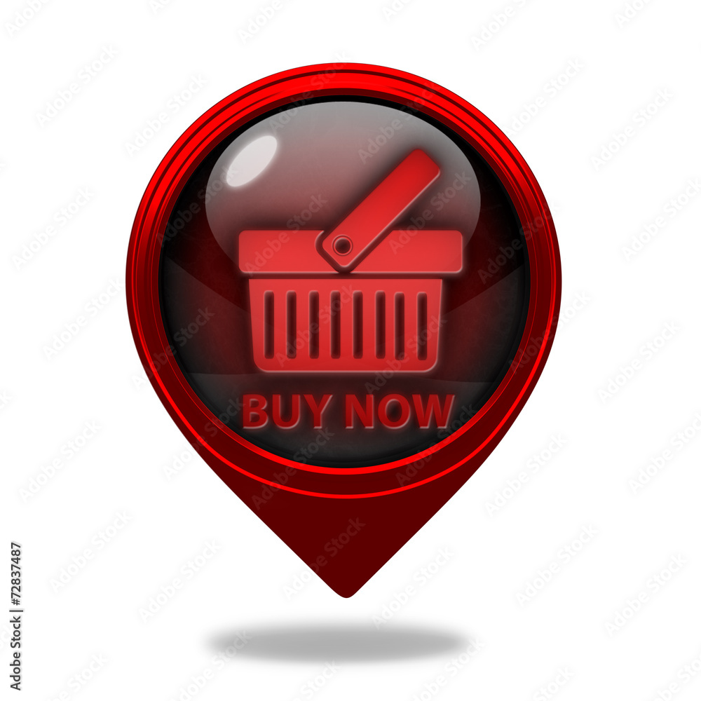 Buy now pointer icon on white background Buy now pointer icon on white background