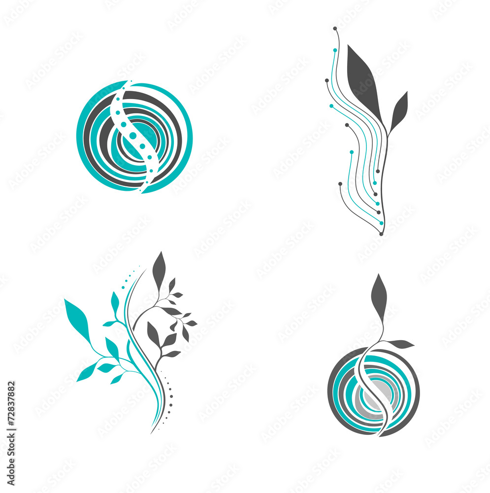 Abstract Ciropractic Design Set Abstract Ciropractic Design Set