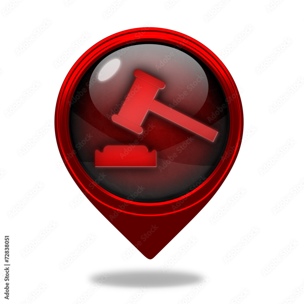 Auction pointer icon on white background Auction pointer icon on white background