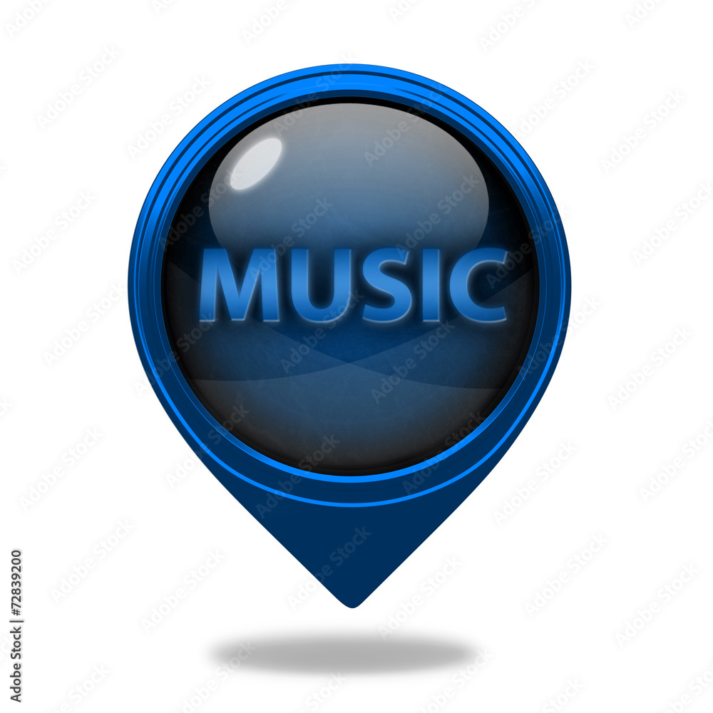 music pointer icon on white background music pointer icon on white background