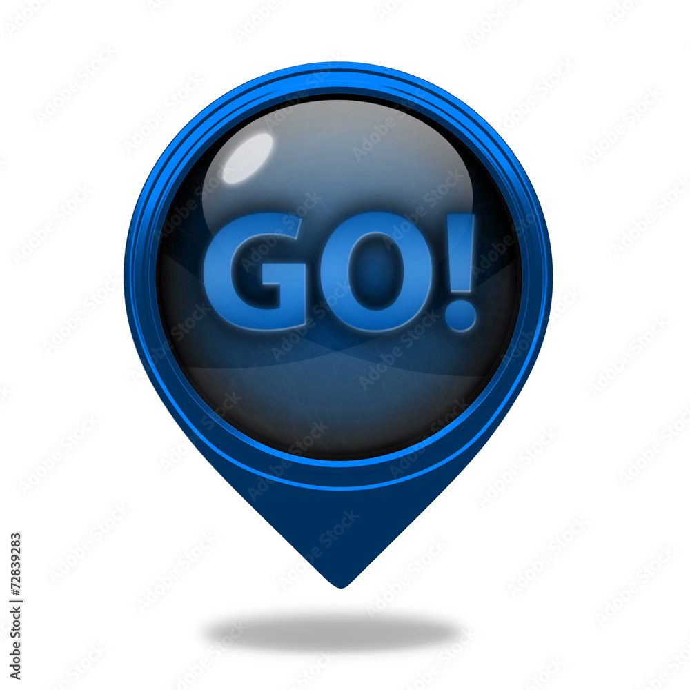 go pointer icon on white background go pointer icon on white background