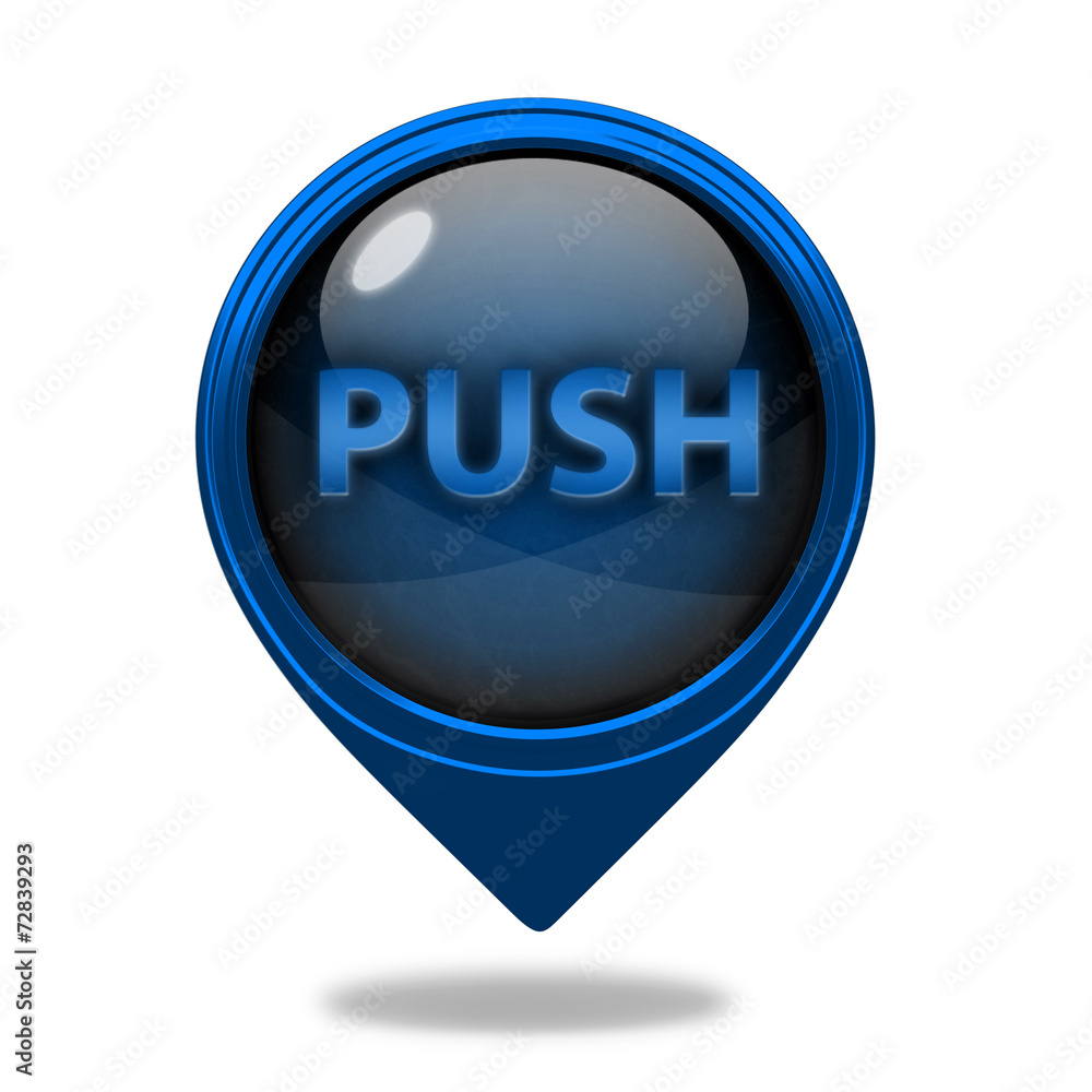 push pointer icon on white background push pointer icon on white background