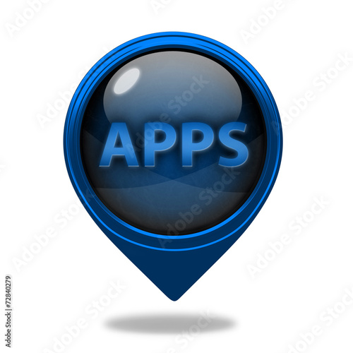 Apps pointer icon on white background