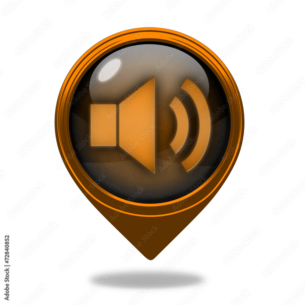 volume pointer icon on white background volume pointer icon on white background