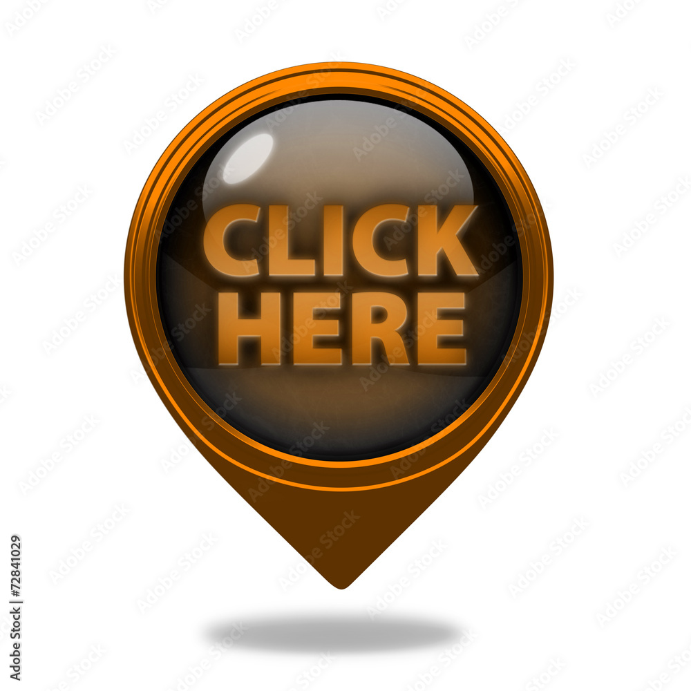 Click here pointer icon on white background Click here pointer icon on white background