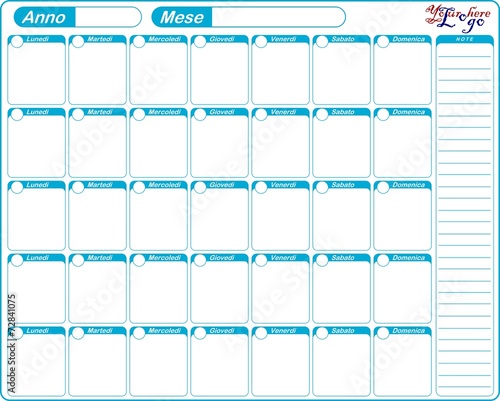 PLANNER PLANNING CALENDARIO DA TAVOLO MENSILE MODIFICABILE