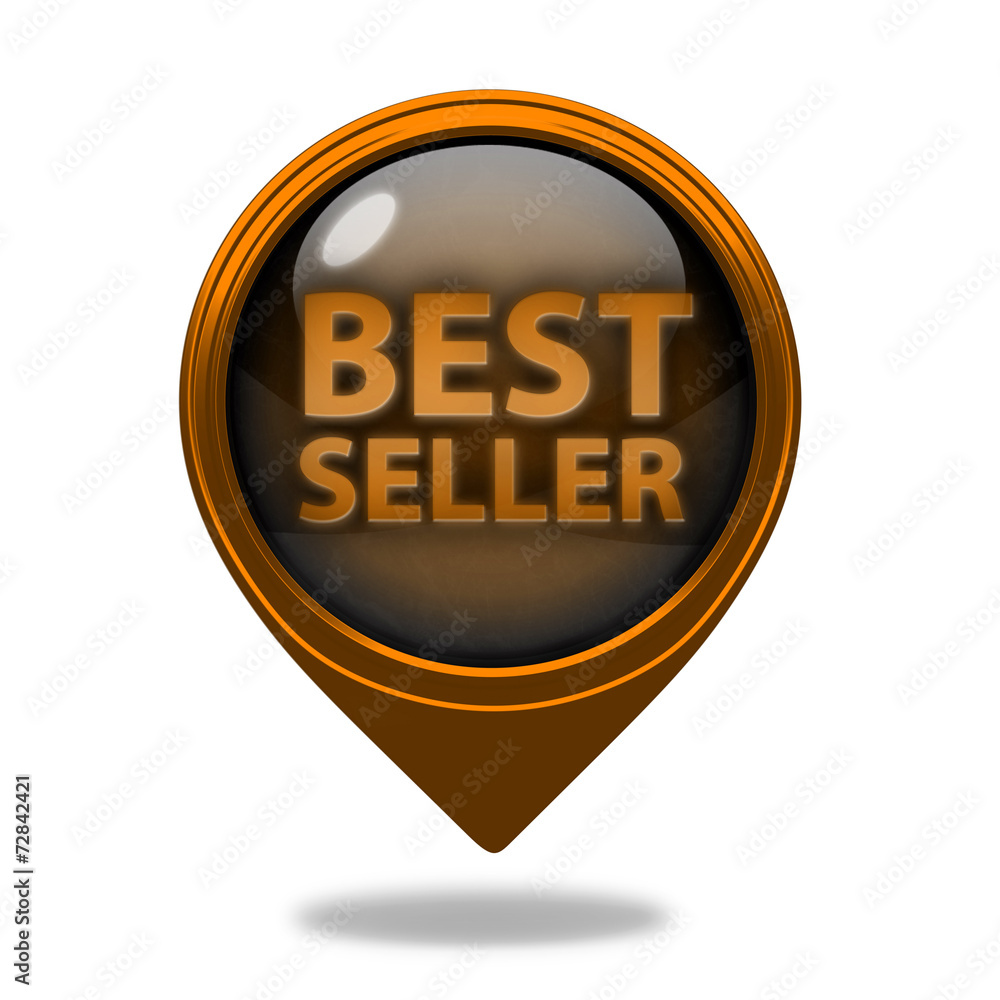 Best seller pointer icon on white background Best seller pointer icon on white background
