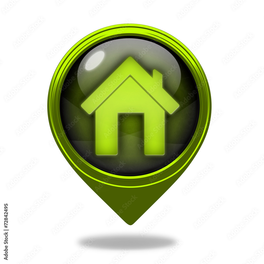 home pointer icon on white background home pointer icon on white background