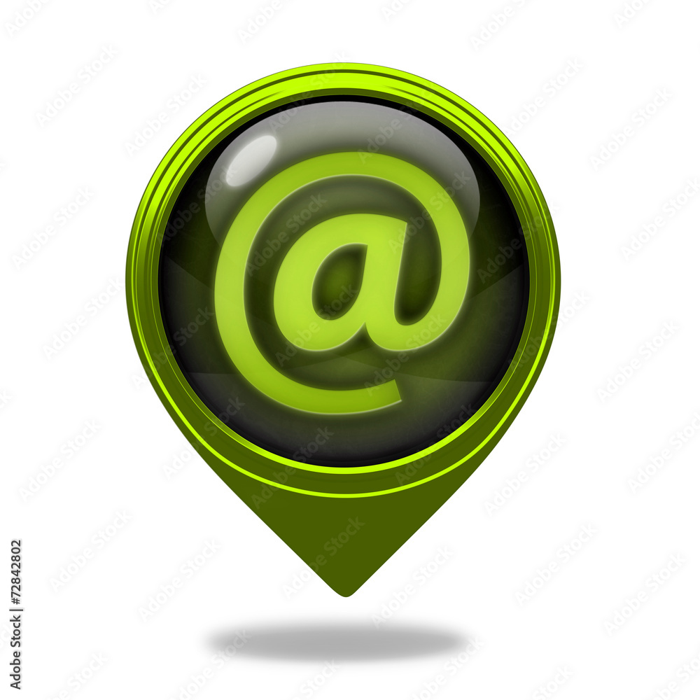 Email pointer icon on white background Email pointer icon on white background