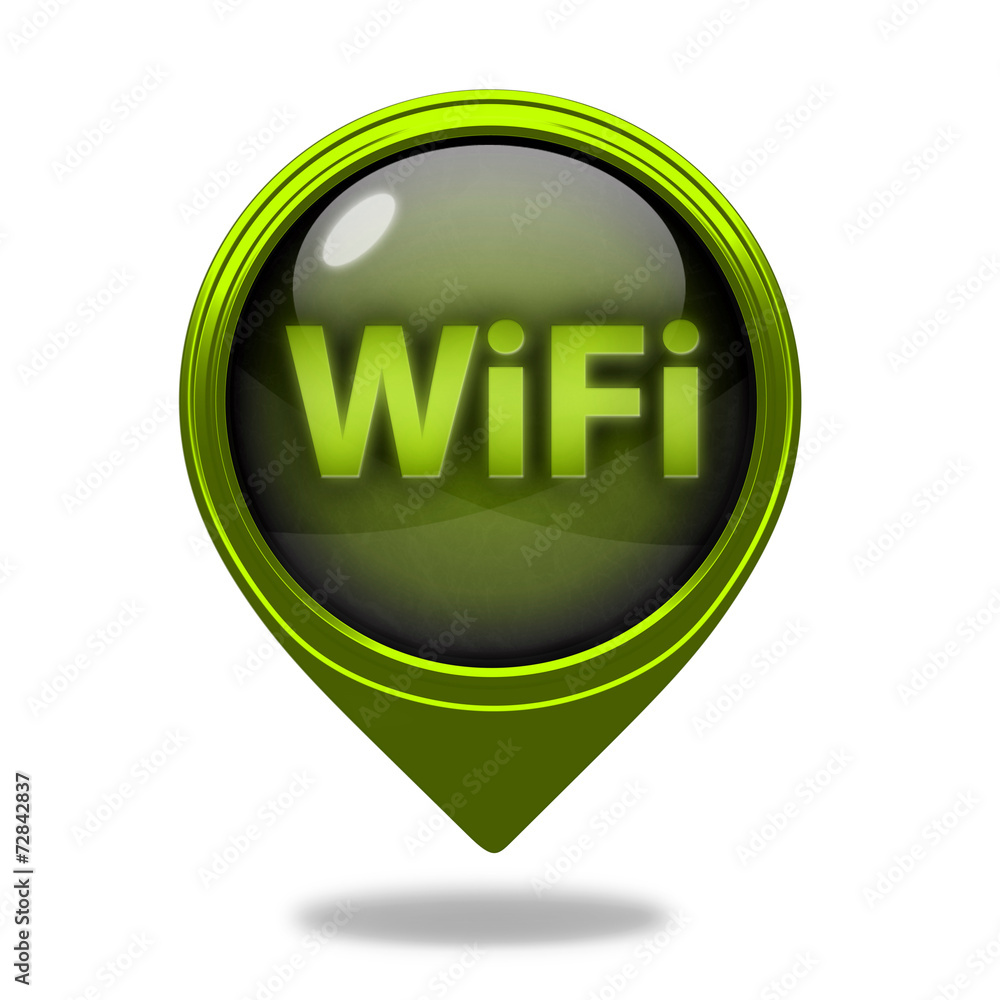 wifi pointer icon on white background wifi pointer icon on white background