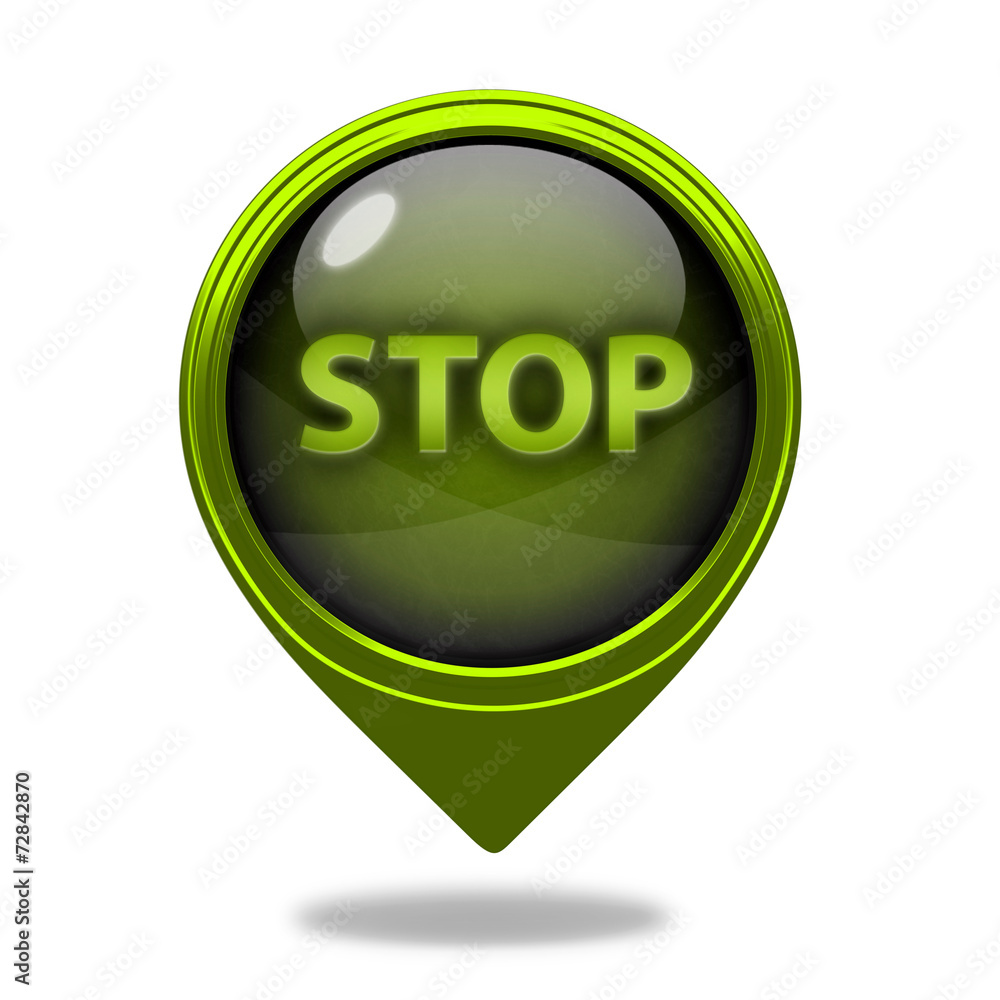 stop pointer icon on white background stop pointer icon on white background