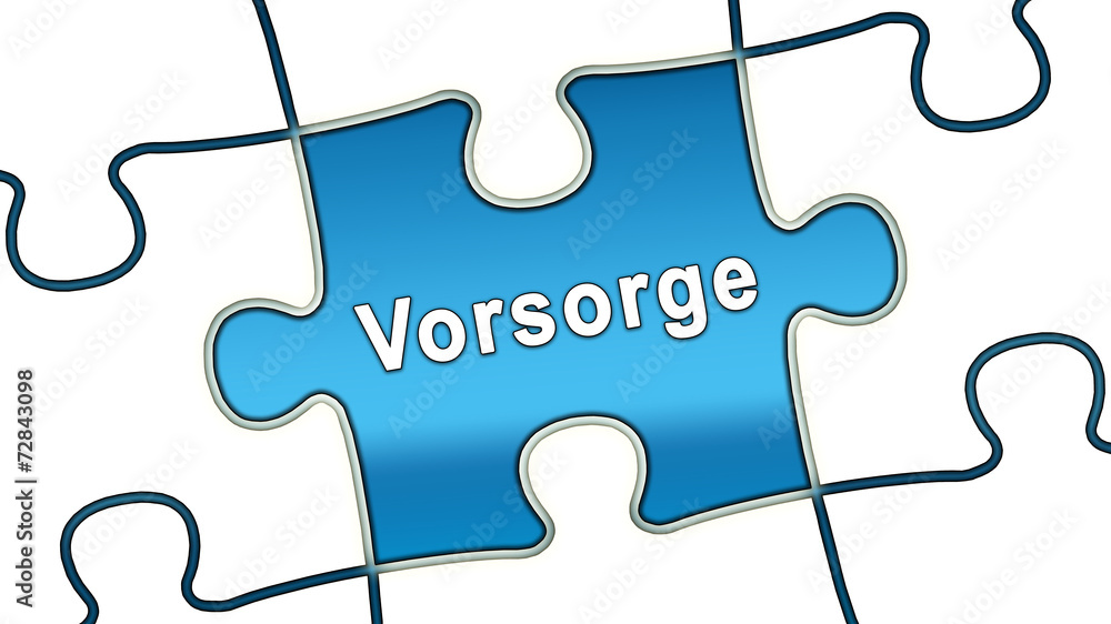 Fototapeta premium ptk34 PuzzleTeilGrafik ptk-v9 - Vorsorge - 16 zu 9 blau g2491