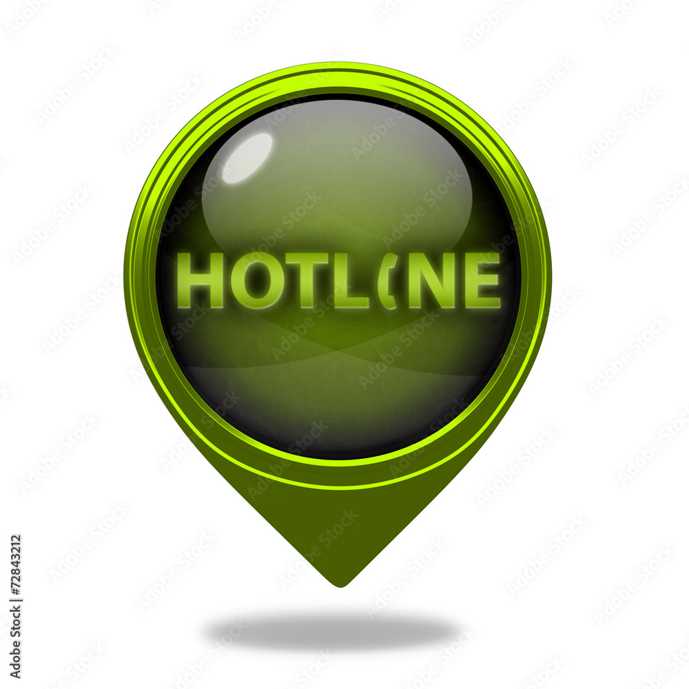 Hotline pointer icon on white background Hotline pointer icon on white background