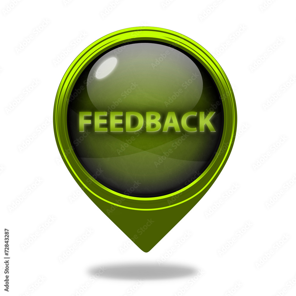 Feedback pointer icon on white background Feedback pointer icon on white background
