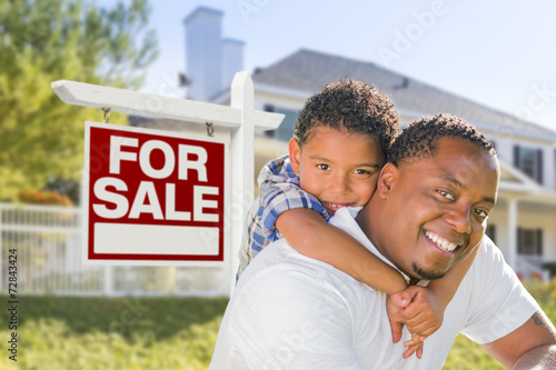African American Father and...