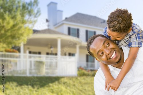 African American Father and...