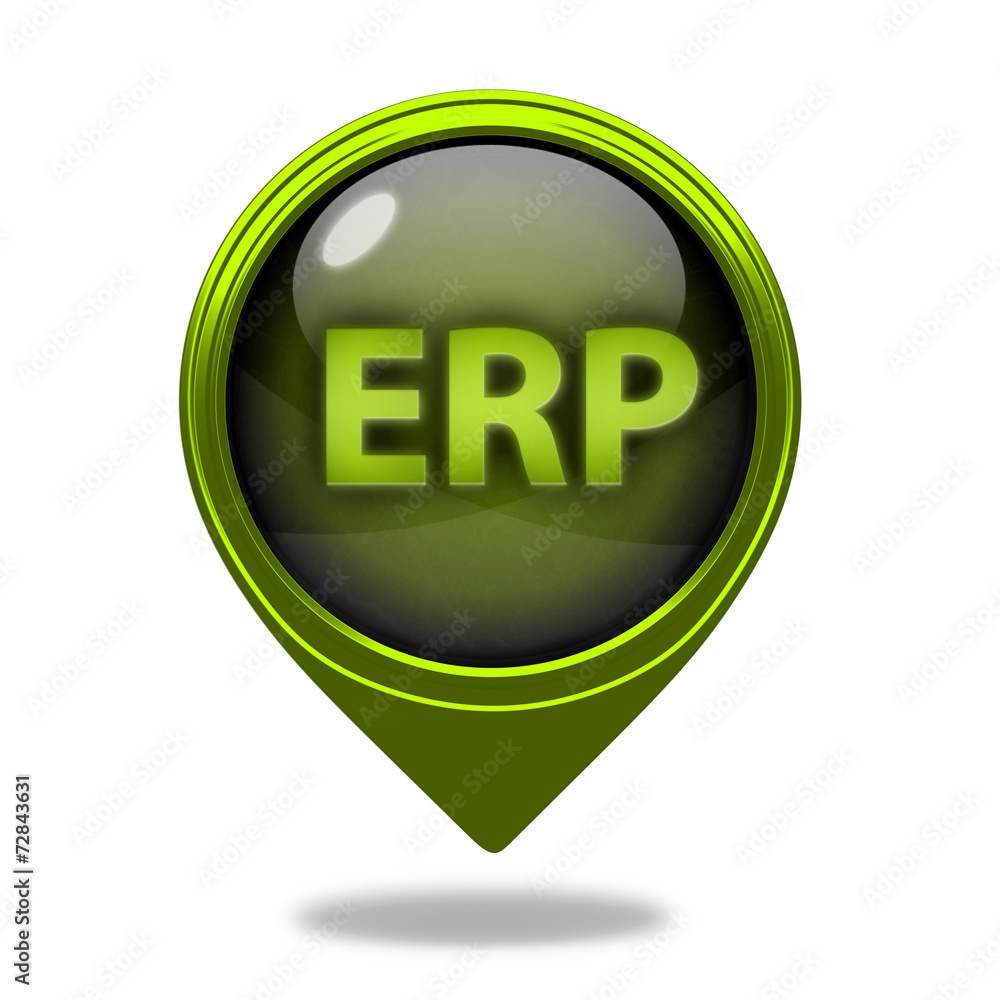 ERP pointer icon on white background ERP pointer icon on white background