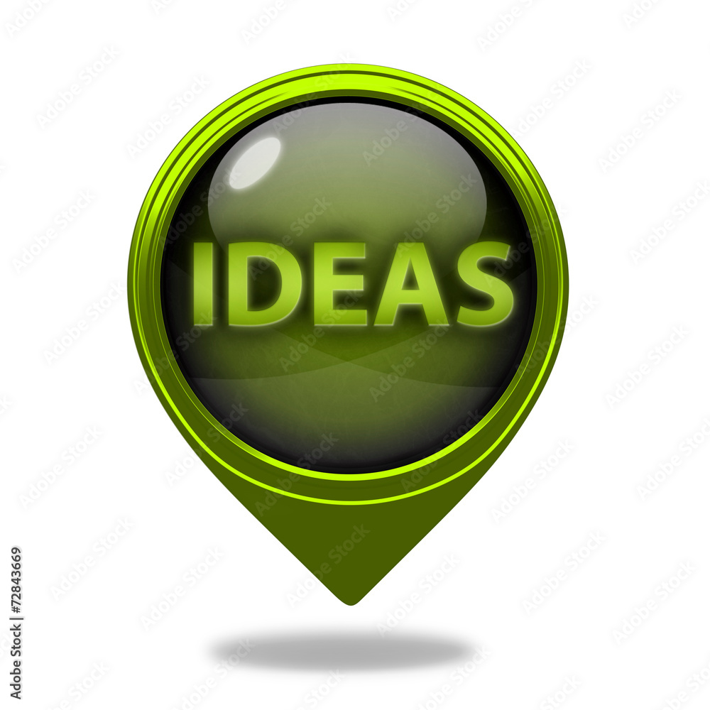 Ideas pointer icon on white background Ideas pointer icon on white background