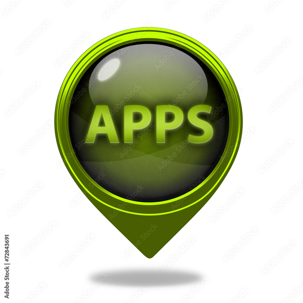 Apps pointer icon on white background Apps pointer icon on white background
