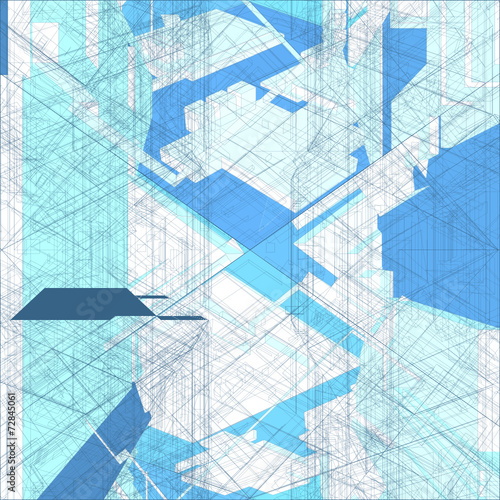 Mosaic Wire Net Structure Vector