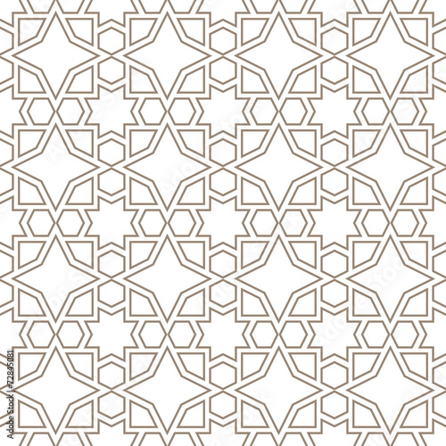 Polygon & Star Motifs (Brown)