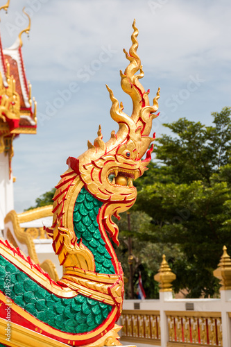 king of Naga statue, Serpent head statue © sarayuth3390