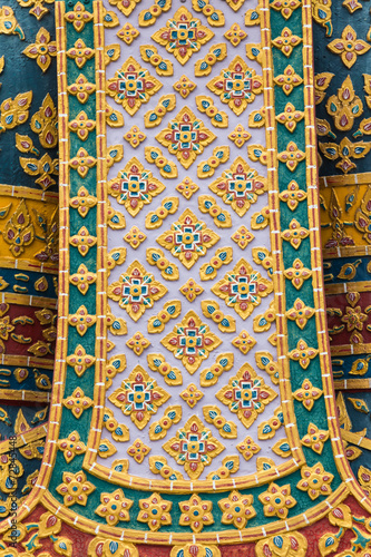 Thai style pattern design of wall