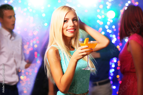 Young people dancing at party