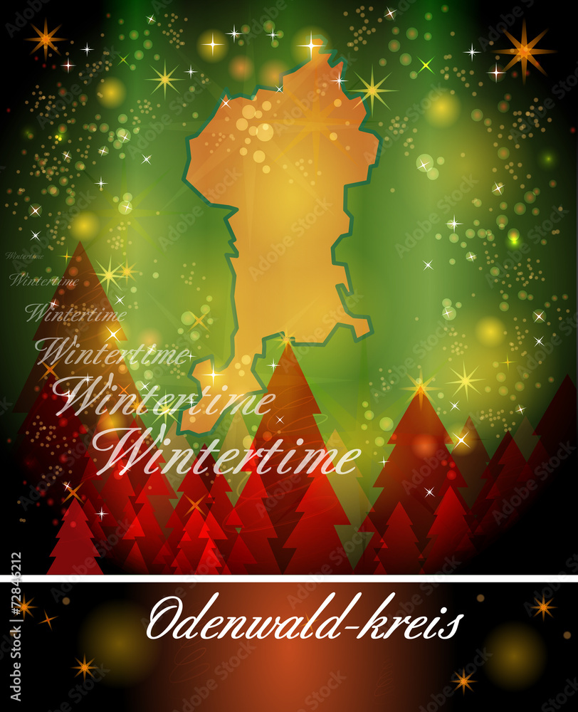 Karte von Odenwaldkreis Stock Vector Adobe Stock