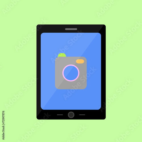 Flat style touch pad with camera