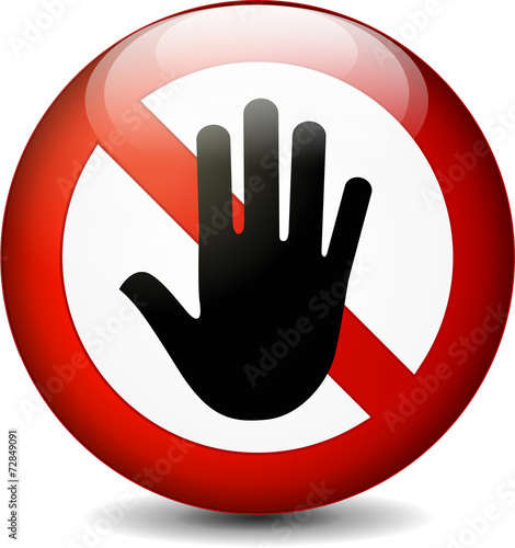 stop with hand