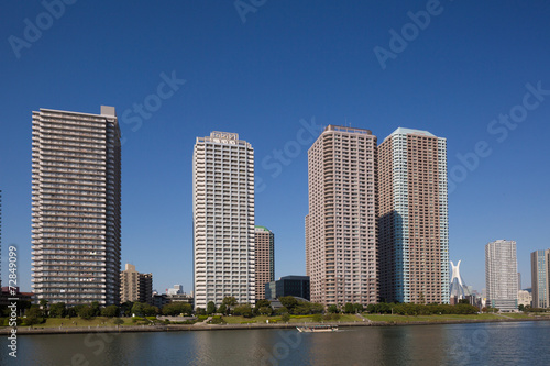 隅田川河口の高層マンション