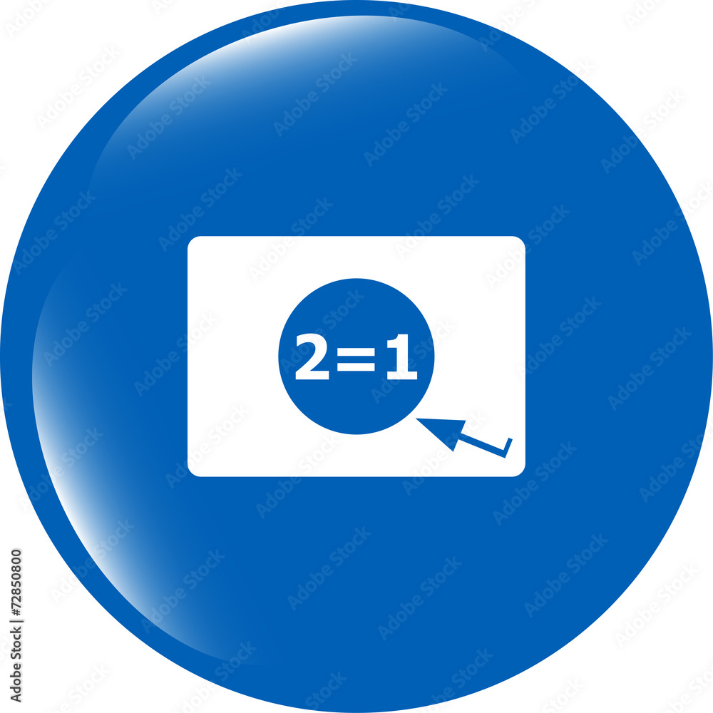 Two for one sign icon. Take two pay for one Two for one sign icon. Take two pay for one