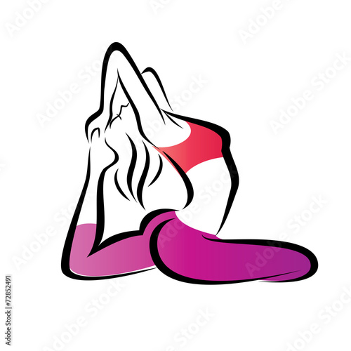 woman doing yoga exercise, fitness and active life concept