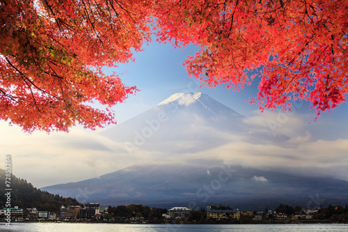 Fuji Mountaion with nice maple © nicholashan