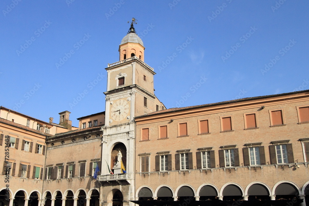 medieval architecture of Modena historic center in Italy