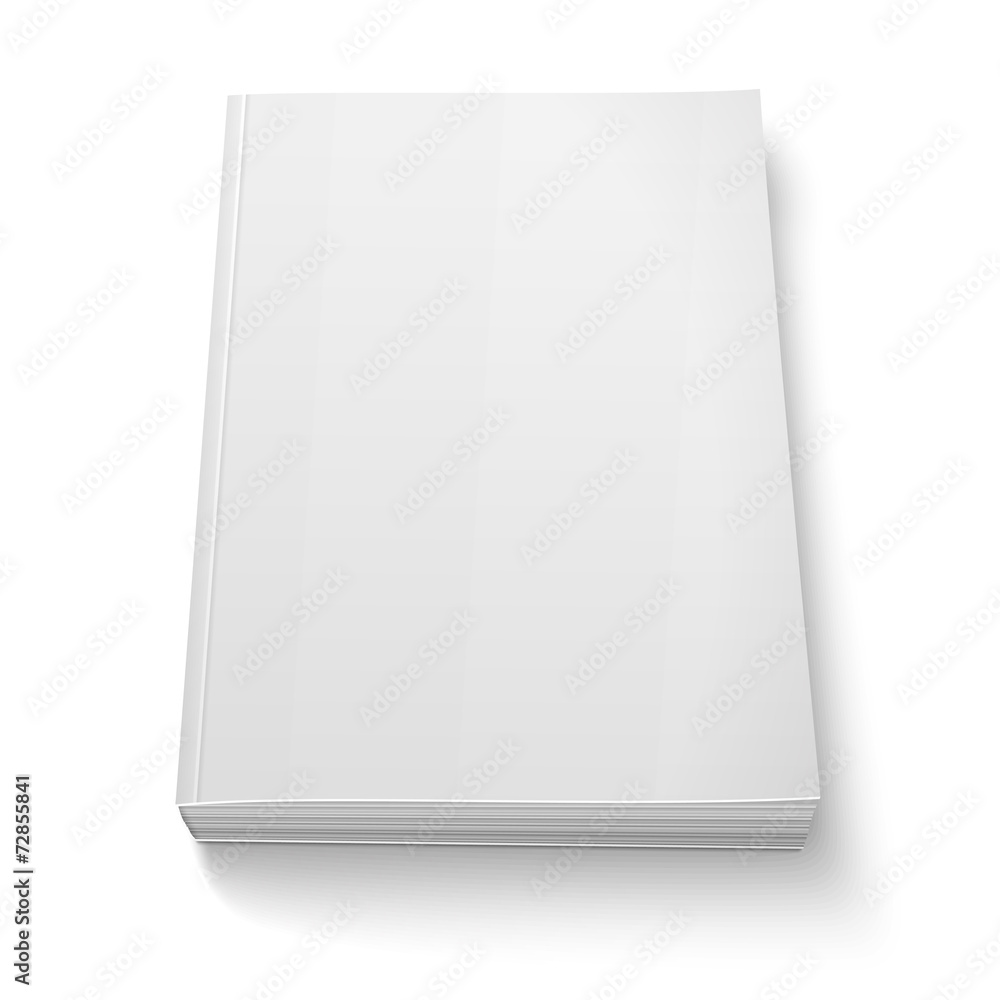 Blank softcover book template on white. Blank softcover book template on white.